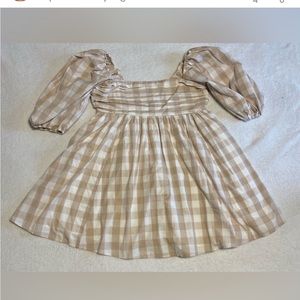 Abercrombie & Fitch Gingham Flare Mini Dress Size L
